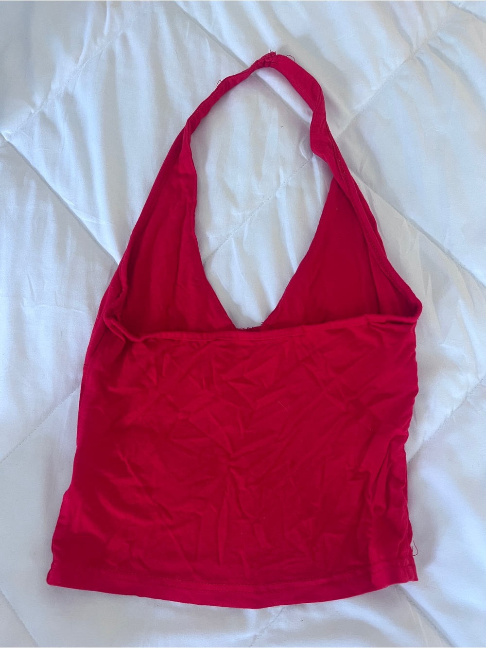 Red Halter Tank Top - Picture 2 of 3